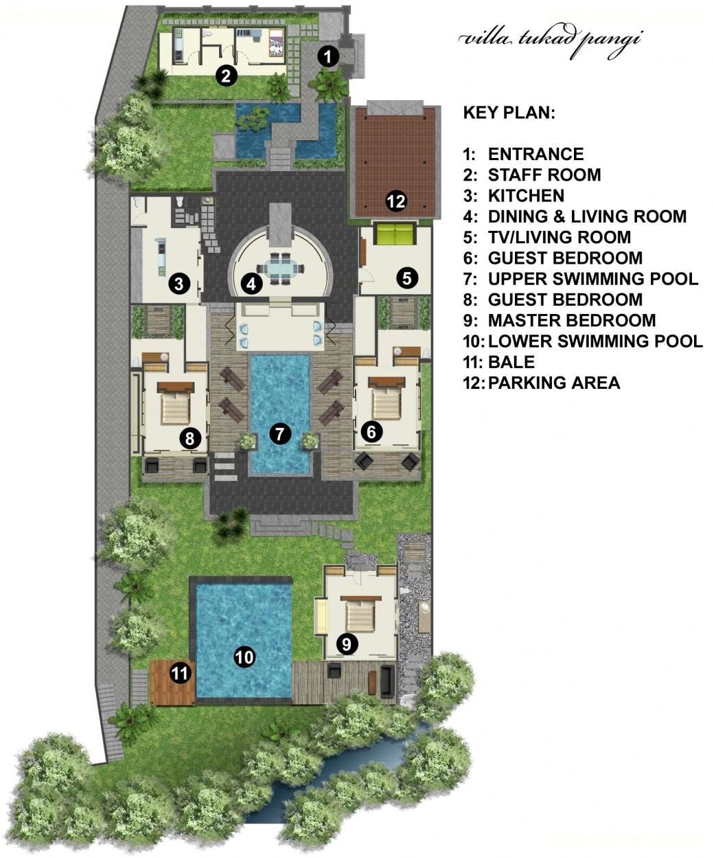 Villa Tukad Pangi Floor Plan